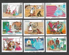 Cinderella Disney Stamps set mnh Animation Cartoons Grenada