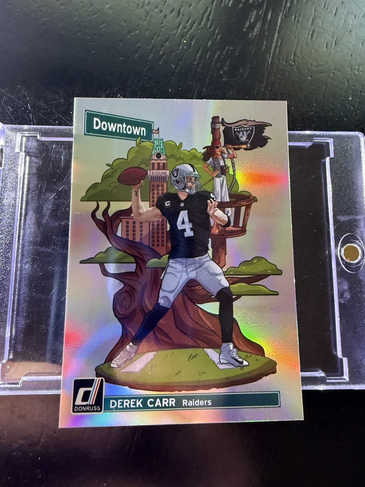 2018 Panini Donruss Downtown Derek Carr #DT-6 Las Vegas Raiders SSP -RARE