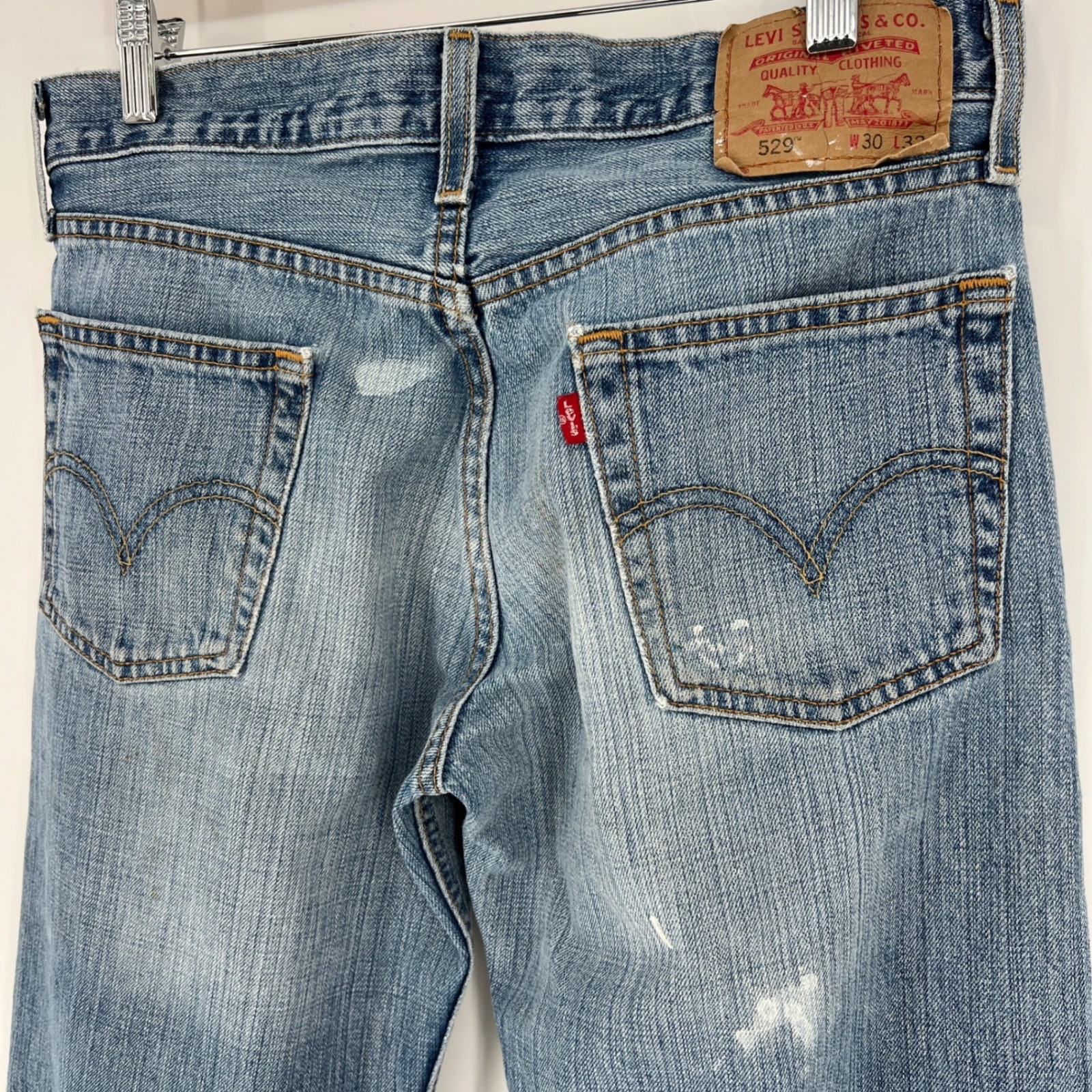 Levi's 529 Low Rise Straight Denim Jeans Y2K '03 Medium Wash 30x32 (30x31) thumbnail 11
