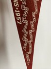 1957 Vintage Milwaukee Braves Baseball Mlb 11x28.5 Pennant Banner Hank Aaron — photo 6