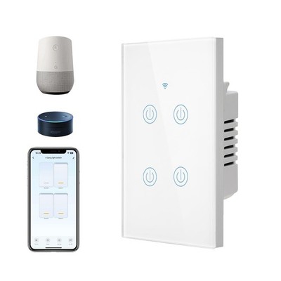 BSEED Smart Light Switch, 4 Gang ZigBee Switch with APP Control and... Fast Ship