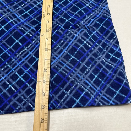 Isaac Mizrahi Live Blazer Womens 3X Blue Plaid Stripe Stretchy Knit Jacket - Picture 7 of 8