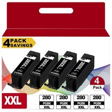 4 Pack PGI-280XXL Black Ink Cartridges Replacement for 280 XXL Ink, High Yiel...
