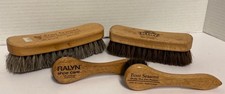 VTG Shoe Shine Wood Brush Mixed Lot of 4 -Boot Polish Polisher Buffer Horse Hair