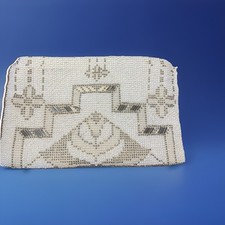 Ladies Hand beaded Small Purse Vintage Needs Repair Made In Czechoslovakia 6x4