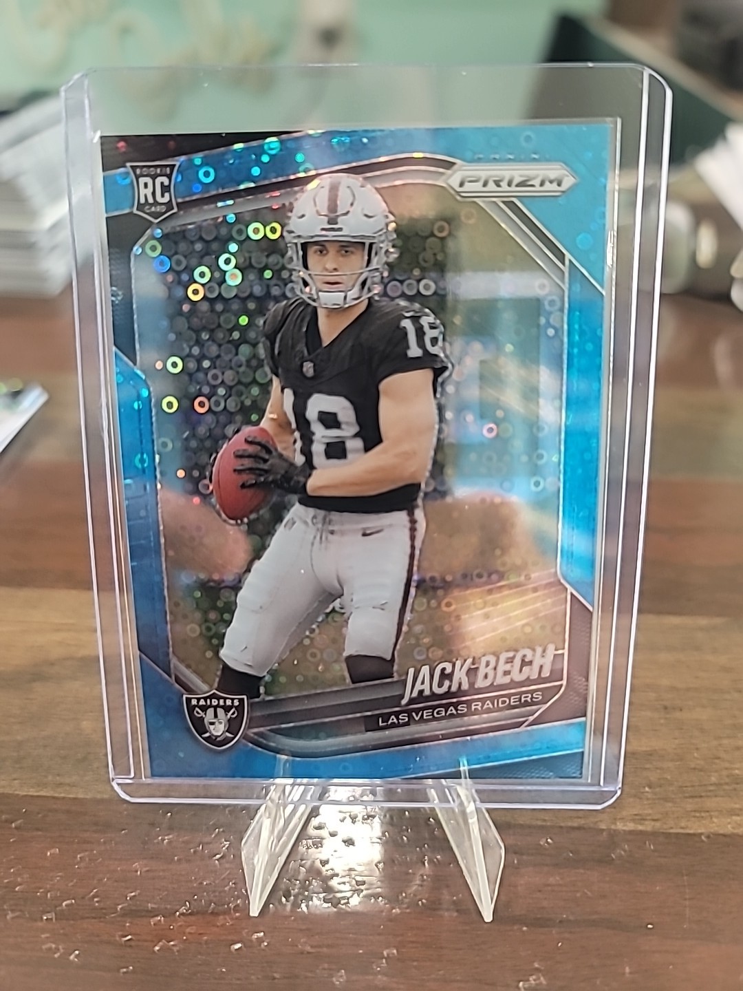 2025 Panini Prizm - Jack Bech #346 No Huddle Blue Prizm #'d /125 (RC) Raiders