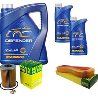 Mann Inspektionspaket 7L Mannol Defender 10W-40 FüR Mercedes W201 E 2.6