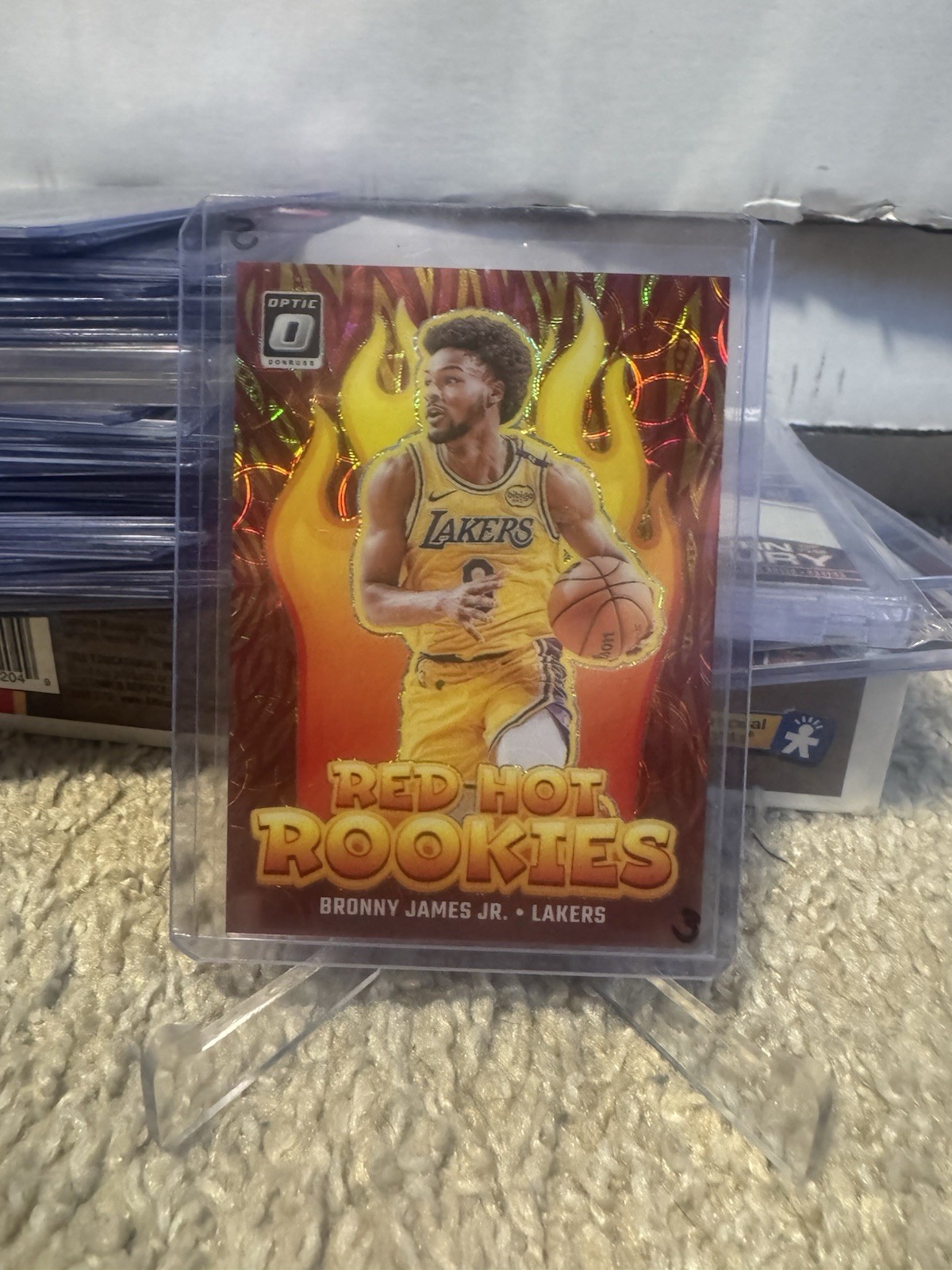2024-25 Donruss Optic Bronny James Jr. #8 Red Choice Red Hot Rookies RC /99