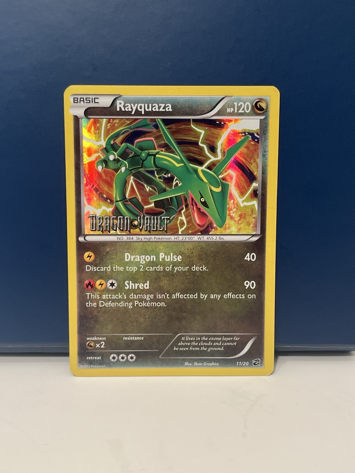 Rayquaza Pokemon Card 11/20 Stamped Dragon Vault Holo MP