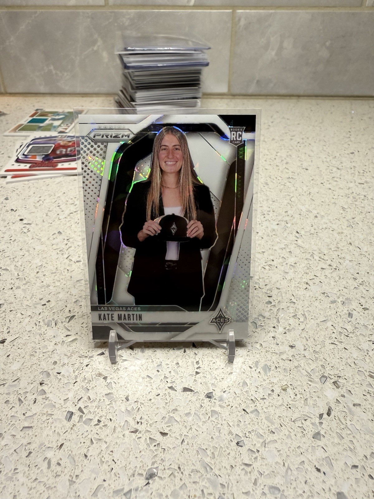2024 Prizm WNBA Kate Martin White Ice /35 #148 RC SSP LV Aces MINT 22/35