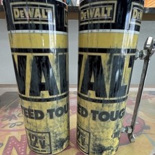 DEWALT Insulated Metal Tumblers Set of 2 Yellow Black With Drink-Through Lids