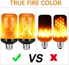 2Tlg LED Licht Fackel E27 Feuer Lampe Flammen Effekt Glühbirne Flacker Birne