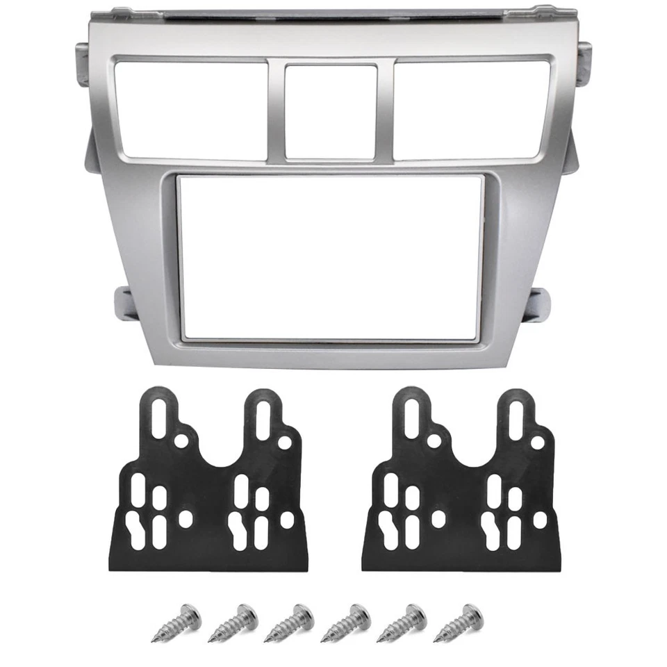 Para Toyota Yaris 2006-2012 sedán tablero estéreo marco radio fascia panel bisel moldura Foto 3 de 4