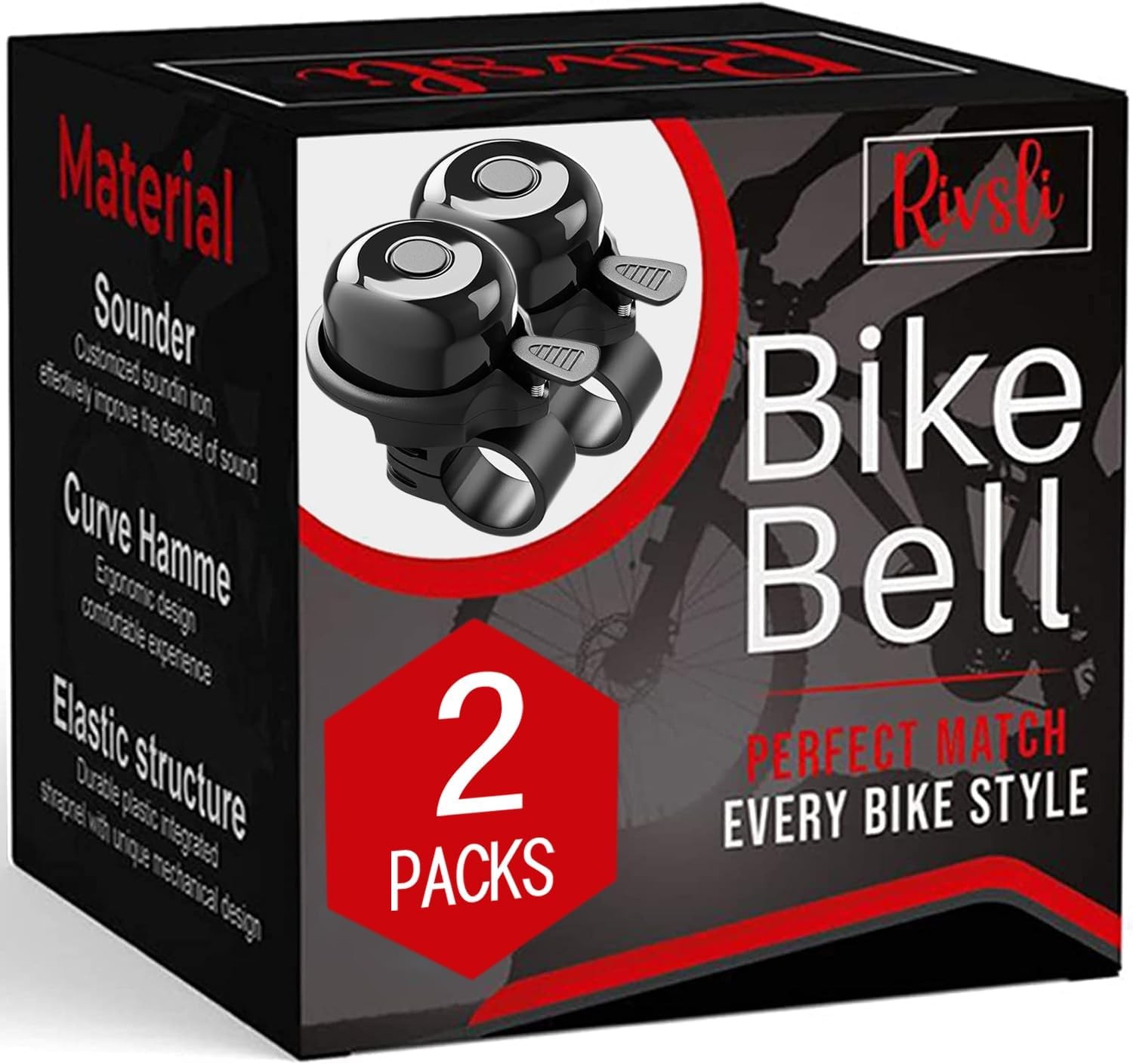 Classic Bike Bell 2 Pack Loud Crisp for Adults Kids