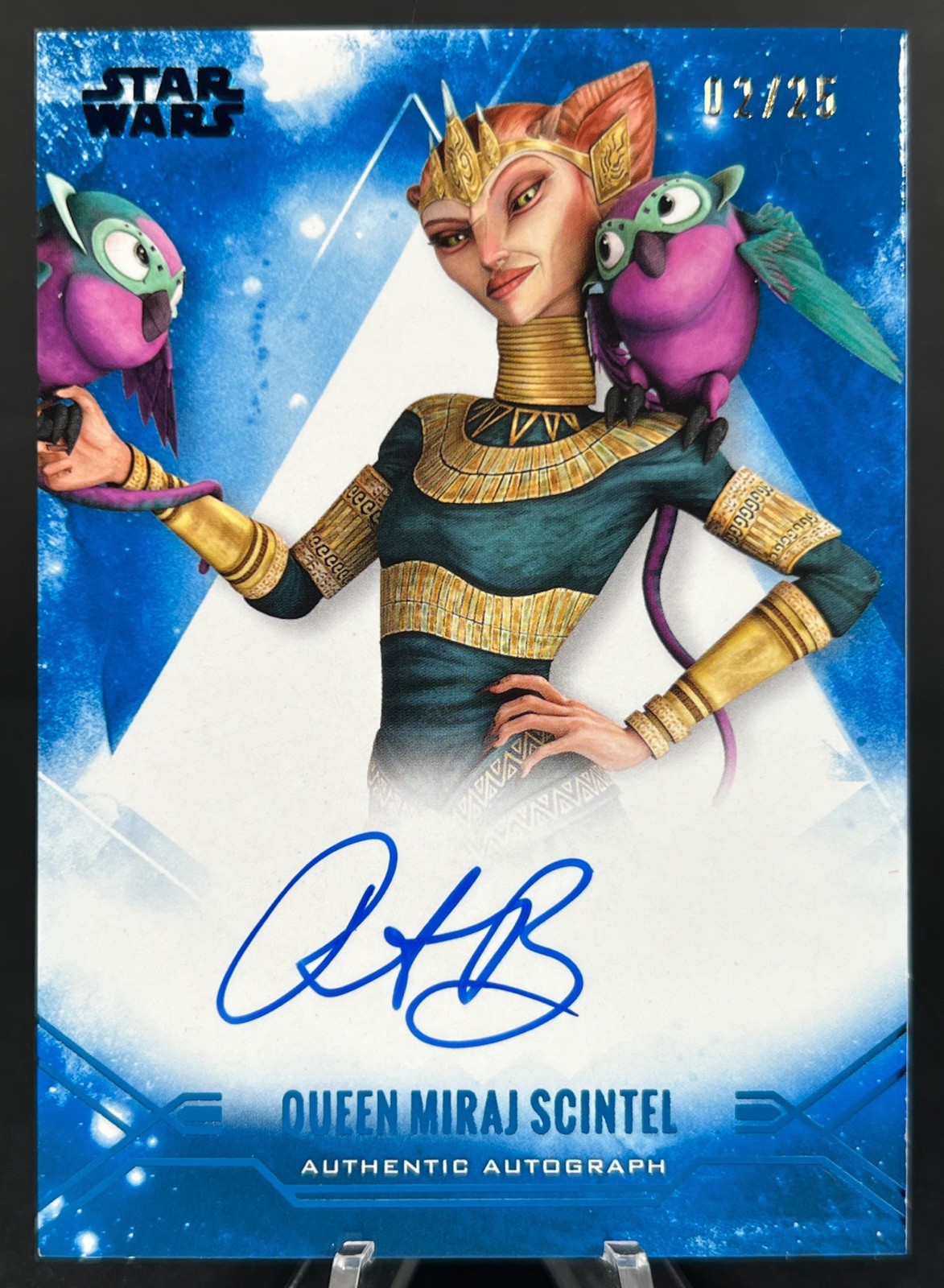 2025 Star Wars Smugglers Outpost RAJIA BAROUDI as QUEEN MIRAJ SCINTEL Blue 02/25