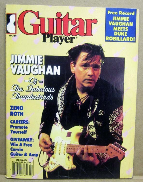 GUITAR PLAYER Magazine..July 1986 JIMMIE VAUGHAN COVER, Zeno Roth, Glenn Branca