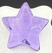 Fire & Light Recycled Alexandrite Purple Glass Star Paperweight