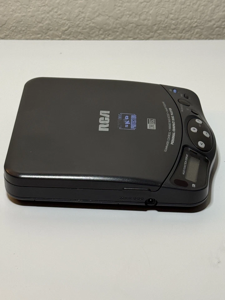 -RCA-RP-7929A, винтажный персональный электронный проигрыватель компакт-дисков *черный*, «протестирован», ХОРОШИЙ - Изображение 3 из 4