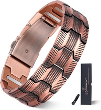 5X Strength Copper Bracelet for Men, Magnetic Copper Bracelets with 5000 Gauss M