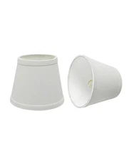 6 in. x 5 in. White Hardback Empire Lamp Shade (2-Pack)