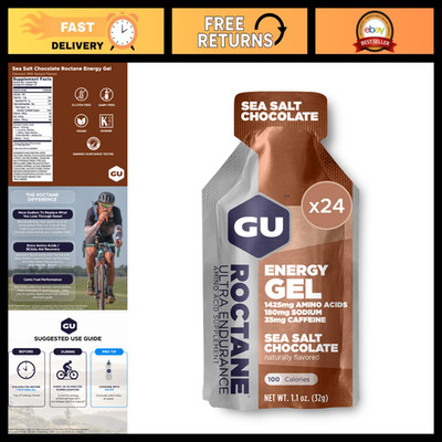 Ultra Endurance Energy Gel - Vegan, Gluten-Free, Dairy-Free, Sea Salt Chocolate,