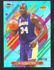 2025-26 Topps Finest Shaquille O'Neal Rare Sky Blue Refracftor 105/150 Lakers