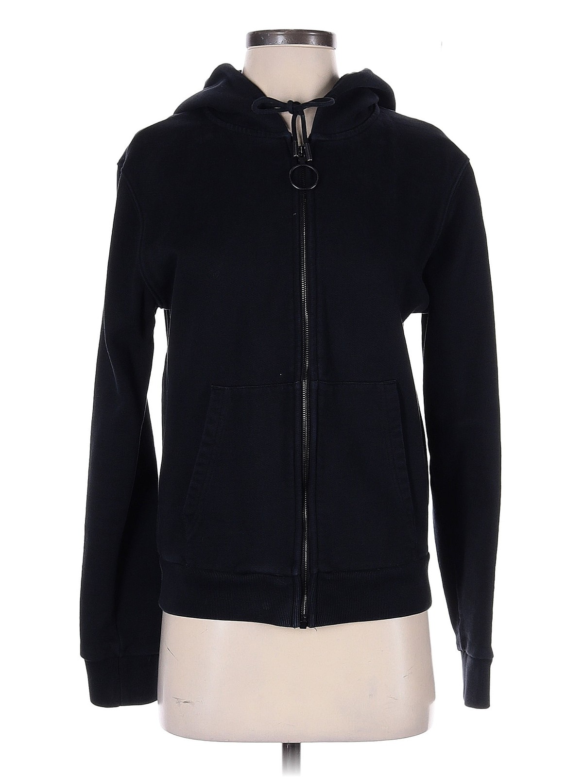 OFF-WHITE Women Black Zip Up Hoodie XS