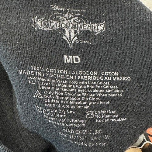 Y2K Kingdom Hearts Mad Engine T-Shirt Sora Donald Goofy Mickey Black M Gamer - Imagen 7 de 8