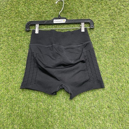 Gymshark Vital Seamless 2.0 Shorts Womens XS Black Stretch High Rise Slimming - Picture 2 of 10