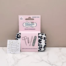 The Vintage Cosmetic Company Manicure Purse Kit - Leopard Print