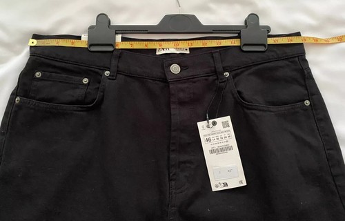 Zara Black ZW Relaxed High-Waist Jeans UK Size 18 RRP £45.99 REF 8246/242 - Picture 8 of 10