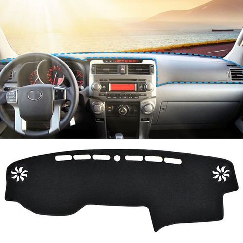 Alfombrilla protectora de pantalla para tablero de instrumentos de coche negra para Toyota 4Runner 2010-2023 - Imagen 8 de 11