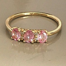 3Ct Oval Cut Lab-Created Pink Sapphire Engagement Ring In 14k Yellow Gold Plated