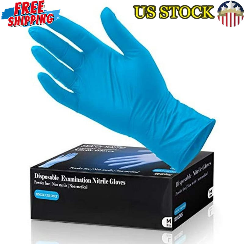 100Pcs Soft Industrial Gloves Nitrile/Vinyl Gloves Powder Free Disposable Gloves