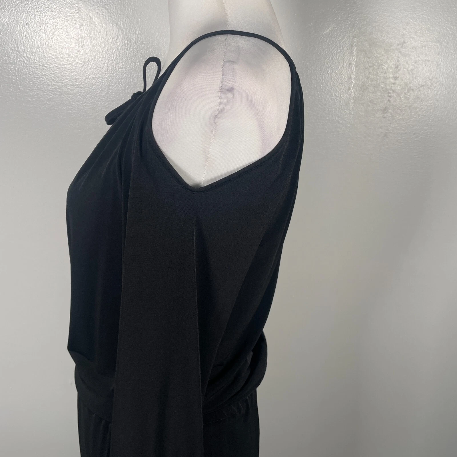 Mini abito Michael Michael Kors nero jersey Peekaboo spalle fredde Peekaboo XXS