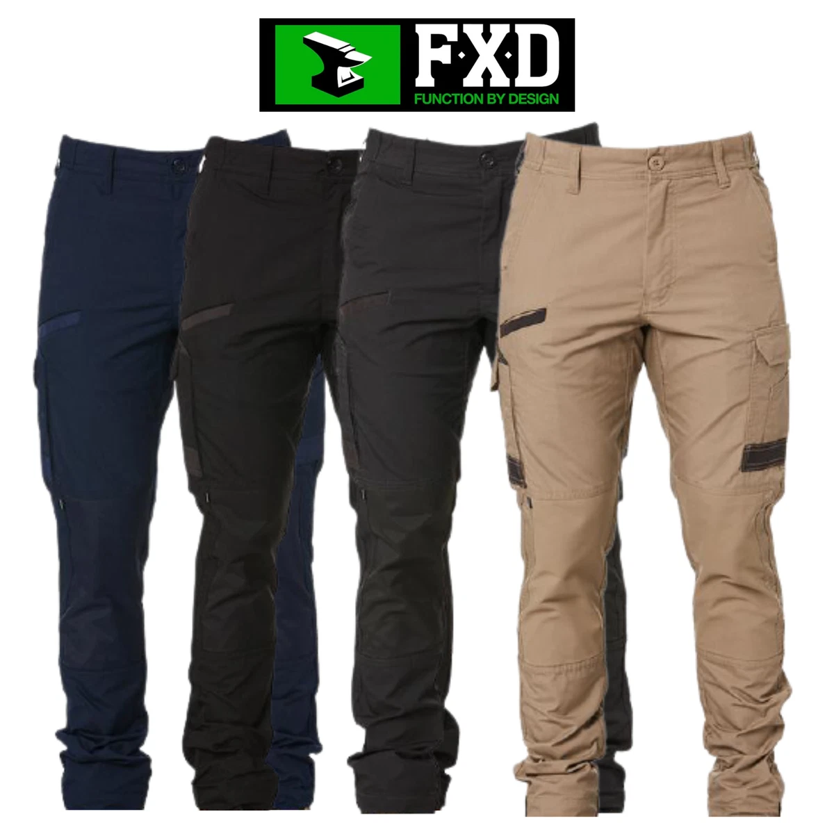 FXD WP-5 Stretch Work Pants Cargo Tough Cotton Durable Elastic Quick Dry WP5