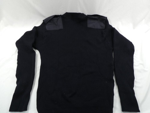 NEW JIMMIE MUSCATELLO'S COMMANDO CREW NECK SWEATER 100% WOOL SIZE 5XL DARK NAVY - Picture 2 of 5