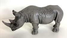 SCHLEICH 2001 Black Rhino Rhinoceros Animal Figure toy 5-1/2" x 2-1/2" Retired