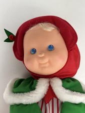 Vintage Fisher Price Puffalump Christmas Baby Doll Plush Nylon Parachute