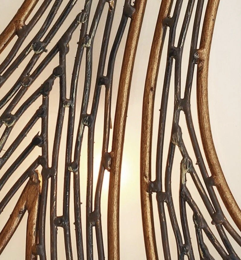 Aplique de pared de acero Varaluz 240W02SL Flow 2 luces 7 pulgadas Foto 3 de 4