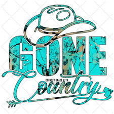 Sublimation Print Gone Country Ready to Press Heat Transfer