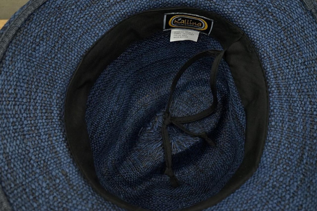 Modern KALLINA Summer Navy Blue & Black Sun Hat Ladies M  display picture 1