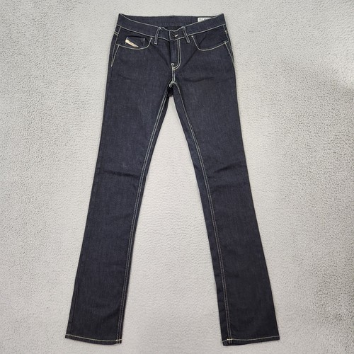 Jean Droit Femme Diesel Liv - Taille W28 L29, Couleur Bleu Marine - 98% Coton, 2% élasthanne - Occasion Très Bon état