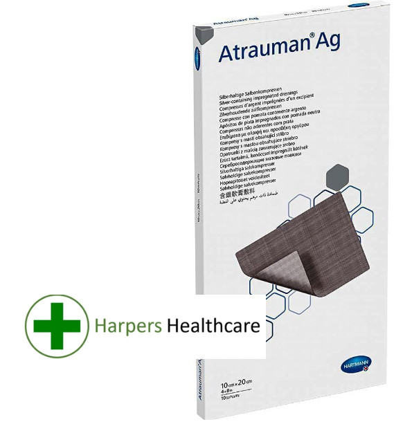 Atrauman AG Silver Impregnated Tulle Dressings 10cm x 20cm (x10)