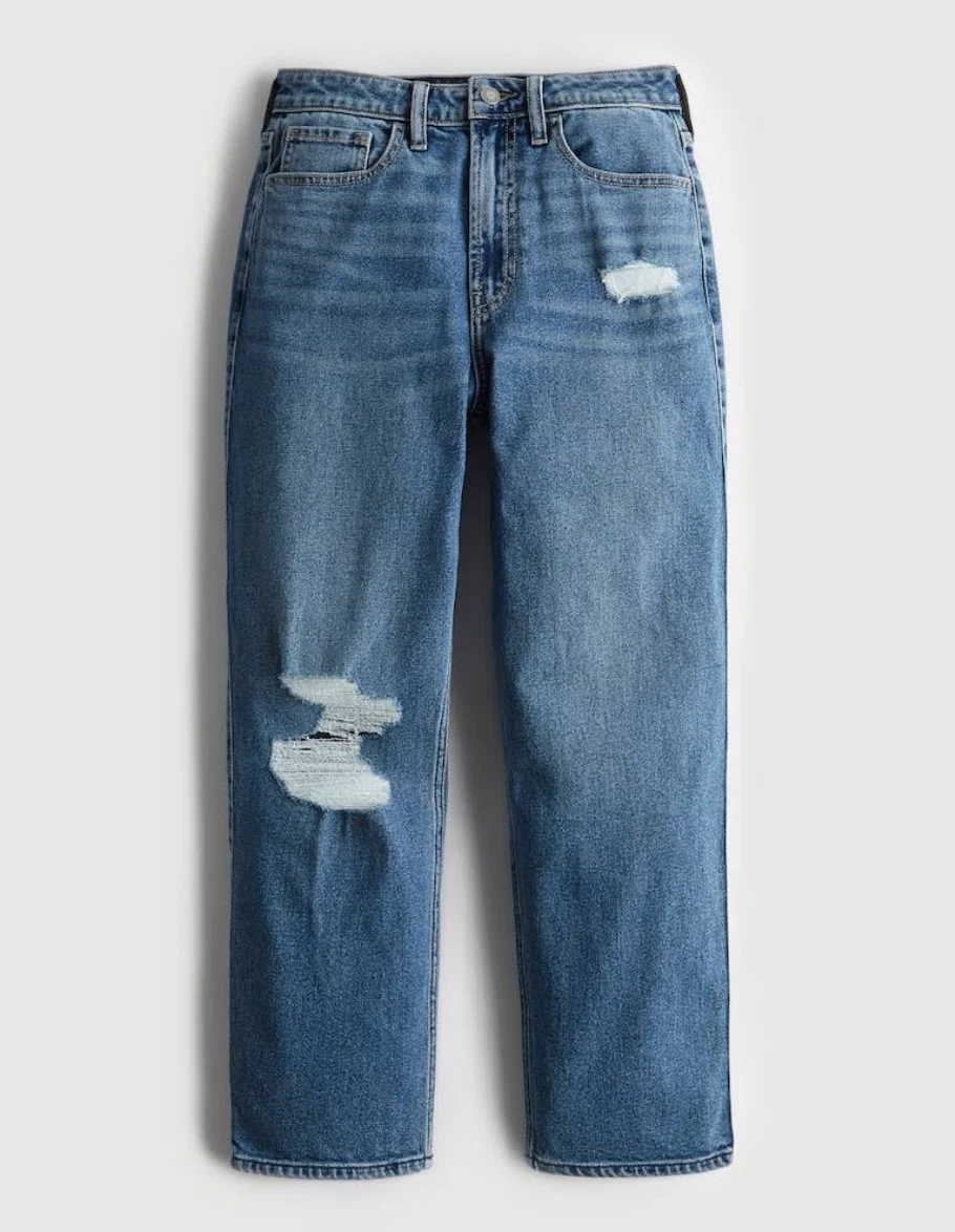 Hollister high rise vintage straight jeans hotsell