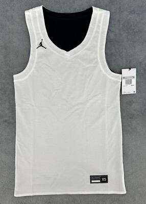 Nike Jordan Jersey Mens XS Reversible Mesh Basketball Black White