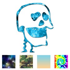Skeleton Head Skull Drawing - Decal Sticker - Multiple Patterns  Size - ebn2342