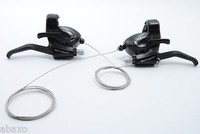 Shimano Tourney Tx800 3x8-speed Bicycle Brake/shift Lever Set Black Shimano Tourney Tx800 3x8-speed Bicycle Brake/shift Lever Set Black