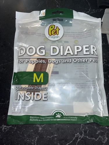 Pet Magasin Washable Dog Diapers Large: 14 to 22-in waist 3 ct - Picture 2 of 4