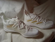 Adidas Adizero Afterburner 9 NWV White Gold Cleats IF9950 Men's Size 8.5 (Y238)